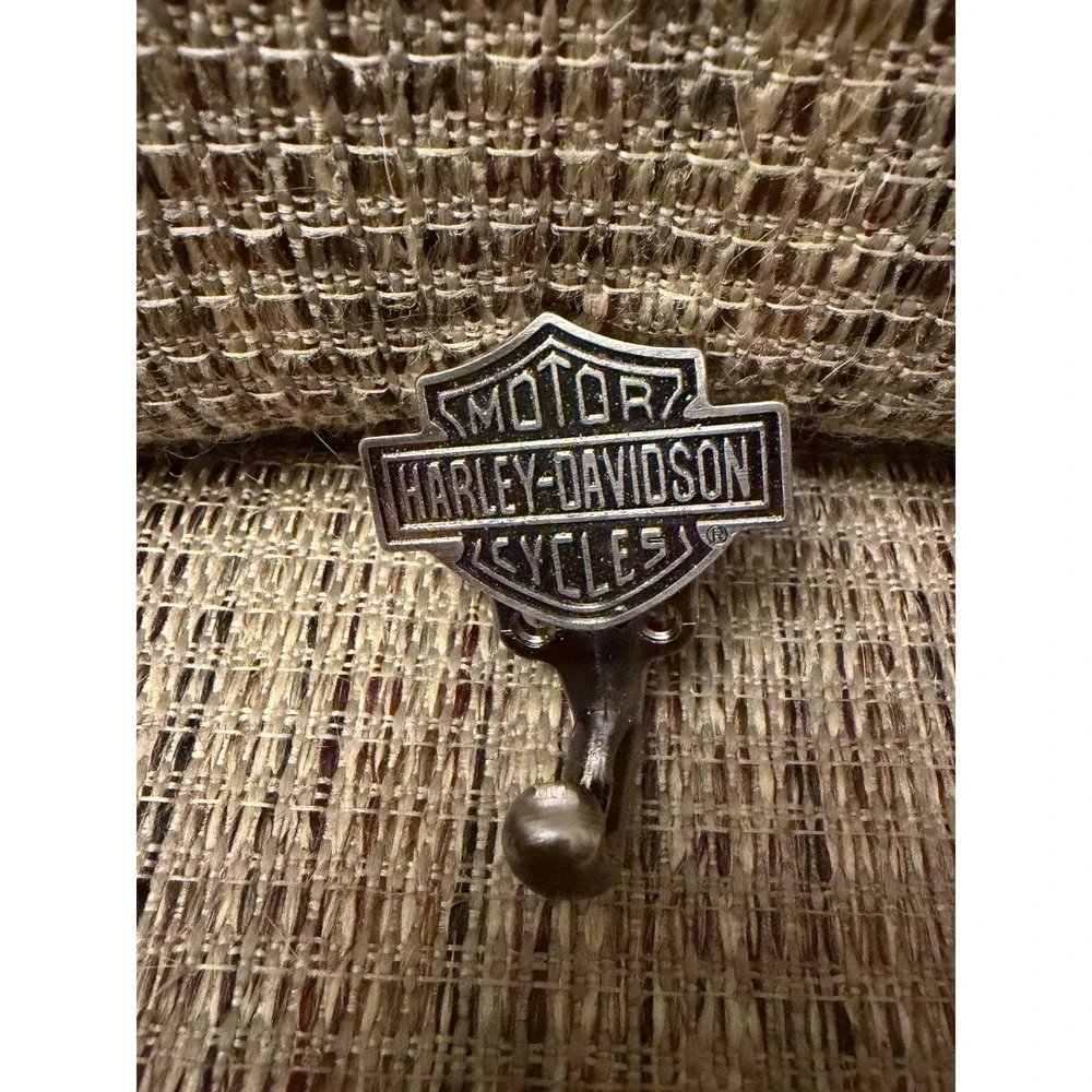 Harley-Davidson Metal Wall Hook Bar & Shield Logo Pewter Finish Decorative Hook